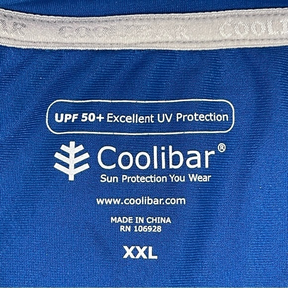 Coolibar Long Sleeve T Shirt Mens XXL Performance UPF 50+ Stretch Shirt Blue - Picture 12 of 13